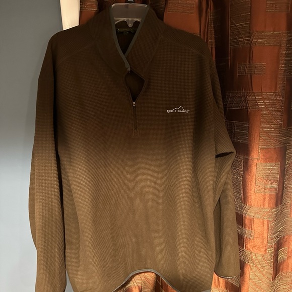 Eddie Bauer - Men's Brown & Green Fleece XXL - Picture 6 of 7